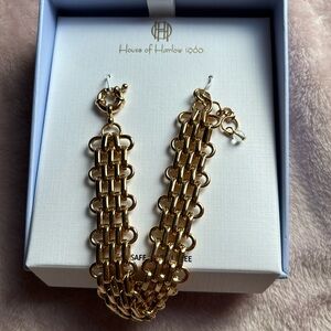 🍁House of Harlo1960 gold fill panther link adjustable bracelet